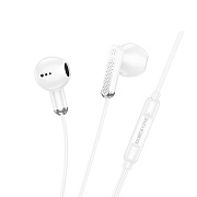 Проводные наушники с микрофоном вкладыши Borofone BM89 Surpass Jack 3,5  (white)