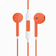 Проводные наушники с микрофоном вкладыши - MD827ZM Jack 3,5  (dark orange)