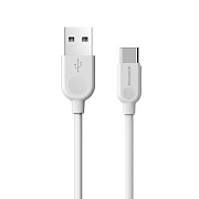 Кабель USB - Type-C Borofone BX14  200см 3A  (white)