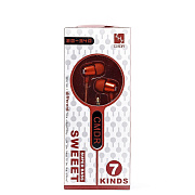 Проводные наушники с микрофоном внутриканальные ZHZ CMDR EG-340 Jack 3,5  (orange)