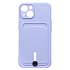 Чехол-накладка - SC304 с картхолдером для "Apple iPhone 13" (dark violet)