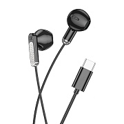 Проводные наушники с микрофоном вкладыши Borofone BM89 Surpass Type-C (iP15)  (black)