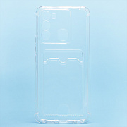 Чехол-накладка - SC276 с картхолдером для "Tecno Spark 8c/Spark Go (2022)x" (transparent)