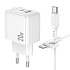 Адаптер Сетевой с кабелем Borofone BAS44A Potential USB/Type-C 3A/20W (Type-C/Type-C) (white)