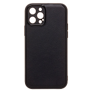 Чехол-накладка - PC084 экокожа для "Apple iPhone 12 Pro" (black) (219652)