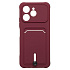 Чехол-накладка - SC304 с картхолдером для "Tecno Spark 40" (bordo) (241206)