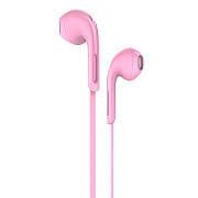 Проводные наушники с микрофоном вкладыши Hoco M39 Rhyme sound Jack 3,5  (pink)