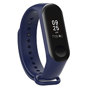 Ремешок - WB13 Xiaomi Mi Band 3/Mi Band 4 силикон на кнопке (регулируемый) (blue)