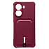 Чехол-накладка - SC304 с картхолдером для "Xiaomi Poco X7 Pro" (bordo) (239085)