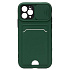 Чехол-накладка - PC066 с картхолдером (360) для "Apple iPhone 11 Pro" (green/black) (206973)