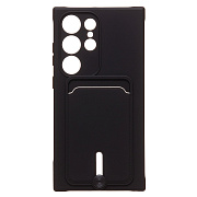 Чехол-накладка - SC304 с картхолдером для "Samsung Galaxy S24 Ultra" (black) (228145)