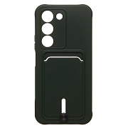 Чехол-накладка - SC304 с картхолдером для "Realme C83 5G/P4 Lite/Narzo 100 Lite" (dark green)