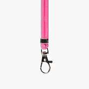 Шнурок текстильный на шею с карабином (pink) (pink)