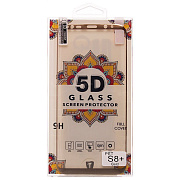 Защитная пленка изогнутая Glass PET 5D для "Samsung SM-G955 Galaxy S8 Plus" (gold)