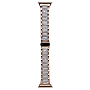 Ремешок - ApW44 Acrylic на застежке Apple Watch 38/40/41 mm (gold/nacre)