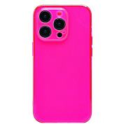 Чехол-накладка - SC344 для "Apple iPhone 14 Pro" (transparent/pink) (232023)