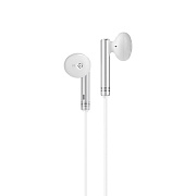 Проводные наушники с микрофоном вкладыши Hoco M22 Spirited Rhyme Jack 3,5  (silver)