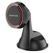 Держатель автомобильный Borofone магнитный BH14 лобовое стекло, приборная панель (black/red)