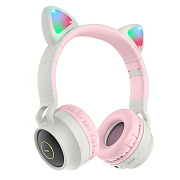 Bluetooth-наушники полноразмерные Hoco W27 (gray/pink) 