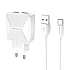 Адаптер Сетевой с кабелем Borofone BA45A Max 2USB 2,4A/12W (USB/Type-C) (white)