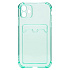 Чехол-накладка - SC276 с картхолдером для "Apple iPhone 11" (green)