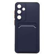 Чехол-накладка - SC337 с картхолдером для "Samsung Galaxy S25+" (dark blue) (239027)