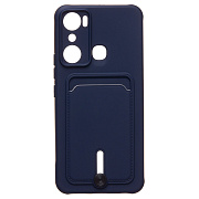 Чехол-накладка - SC304 с картхолдером для "infinix HOT 20i" (dark blue)