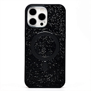 Чехол-накладка - SM029 POSH SHINE SafeMag для "Apple iPhone 16 Pro Max" россыпь кристаллов (black titanium)