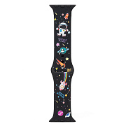 Ремешок - ApW01 Apple Watch 42/44/45/49 mm силикон (021) (black)