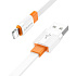 Кабель USB - Apple lightning Borofone BX89 12W 100см 2,4A  (white/orange)