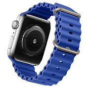 Ремешок - ApW26 Ocean Band Apple Watch 42/44/45/49 mm силикон (blue)