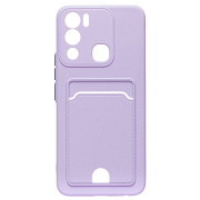 Чехол-накладка - SC315 с картхолдером для "infinix HOT 12i" (light violet)