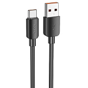 Кабель USB - Type-C Hoco X96 100W 25см 6A  (black)