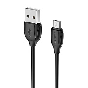Кабель USB - micro USB Borofone BX19 12W 100см 2,4A  (black)