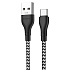 Кабель USB - Type-C Borofone BX39 Beneficial 18W 100см 3A  (black/white)