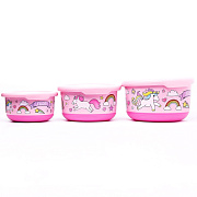 Ланч бокс - LU-10, набор 3 шт. (pink)