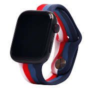 Ремешок - ApW Apple Watch 42/44/45/49 mm силикон на кнопке (003) (multicolor)