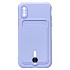 Чехол-накладка - SC304 с картхолдером для "Apple iPhone X/iPhone XS" (light violet) (218017)
