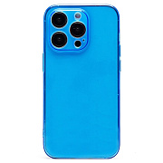 Чехол-накладка - SC344 для "Apple iPhone 14 Pro" (transparent/blue) (232025)