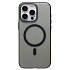 Чехол-накладка - SM038 SafeMag для "Apple iPhone 15 Pro Max" (black/matte transparent) (240532)