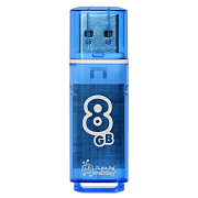 Флэш накопитель USB  8 Гб Smart Buy Glossy (blue) 