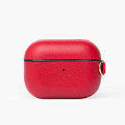 Чехол - Leather для кейса "Apple AirPods Pro" (red) натур.кожа