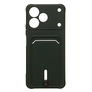 Чехол-накладка - SC304 с картхолдером для "Realme Note 80" (dark green) (245121)