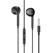 Проводные наушники с микрофоном вкладыши Hoco M101 Crystal joy Jack 3,5  (black)