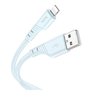 Кабель USB - Apple lightning Hoco X97 Crystal  100см 2,4A  (light blue)