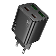 Адаптер Сетевой Hoco N55 2Type-C/2USB 3A/20W (black)