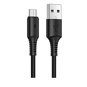 Кабель USB - micro USB Borofone BX47 Coolway 12W 100см 2,4A  (black)