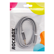 Кабель AUX (папа-мама) RockBox RC-MM4  100см   (gray)