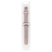 Ремешок - ApW Sport Band Apple Watch 38/40/41 mm силикон на кнопке (L) (beige)