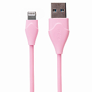 Кабель USB - Apple lightning Celebrat CB-10I 12W 100см 2,4A  (pink)